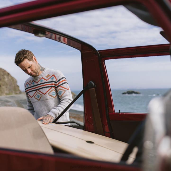 Clothing Passenger 22N8204 Fireside Knitted Jumper Birch Men Birch