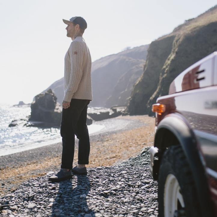 Clothing Passenger 22N8206 Drifter Knitted Jumper Oatmeal Men Oatmeal