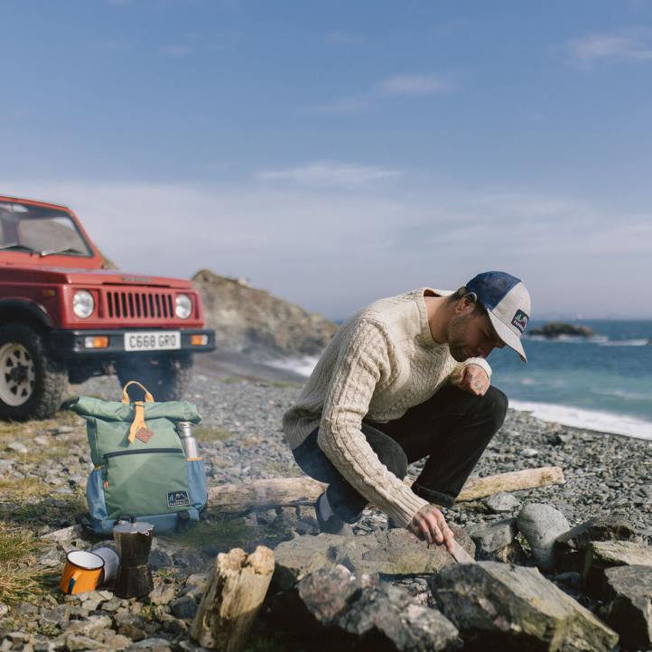 Clothing Passenger 22N8206 Drifter Knitted Jumper Oatmeal Men Oatmeal