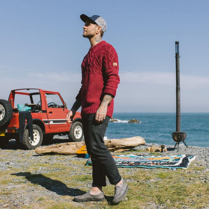 Clothing Passenger 22N8208 Pow Knitted Jumper Russet Men Russet