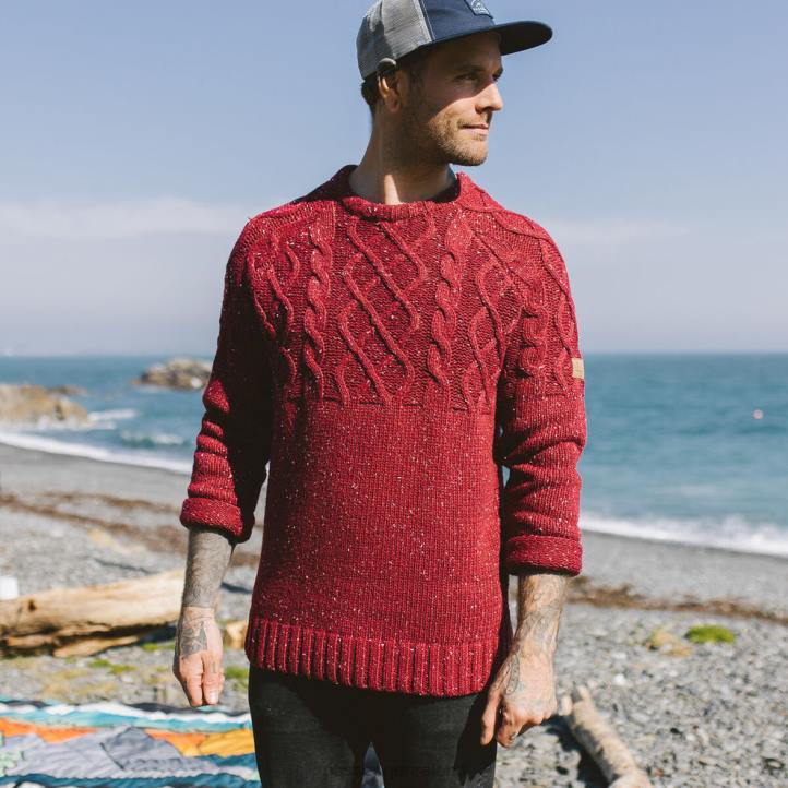 Clothing Passenger 22N8208 Pow Knitted Jumper Russet Men Russet