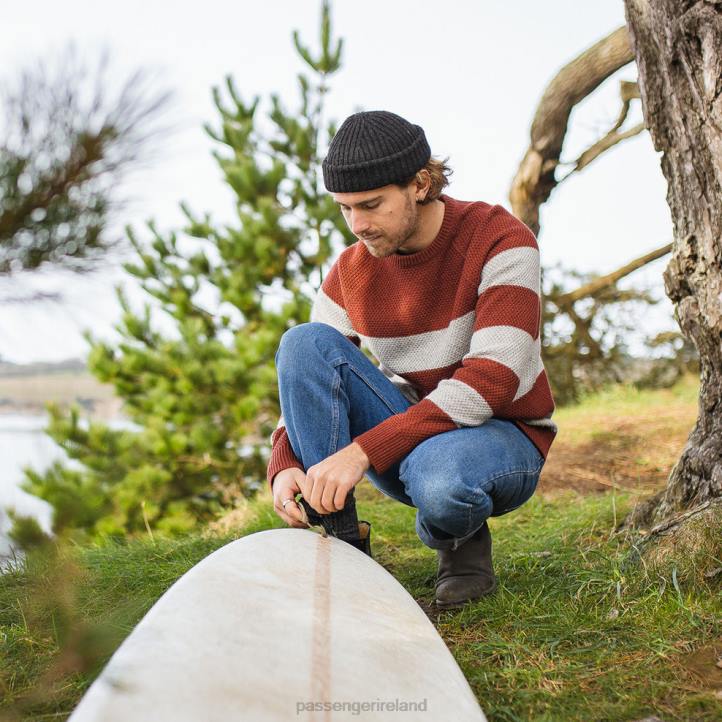 Clothing Passenger 22N8210 Kananaskis Knitted Jumper Russet Men Russet