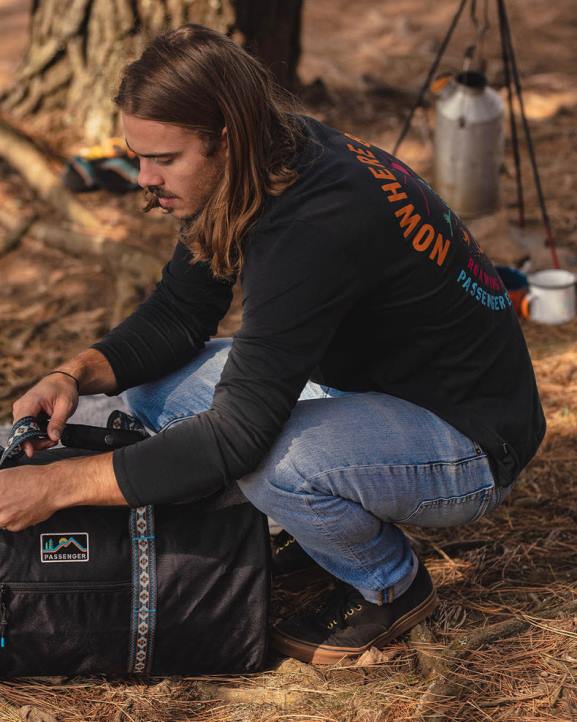 Clothing Passenger 22N8214 Land & Sea Recycled Ls T-Shirt Black Men Black