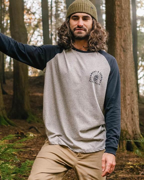 Clothing Passenger 22N8216 Evenfall Recycled Cotton Ls T-Shirt Deep Navy Men Navy