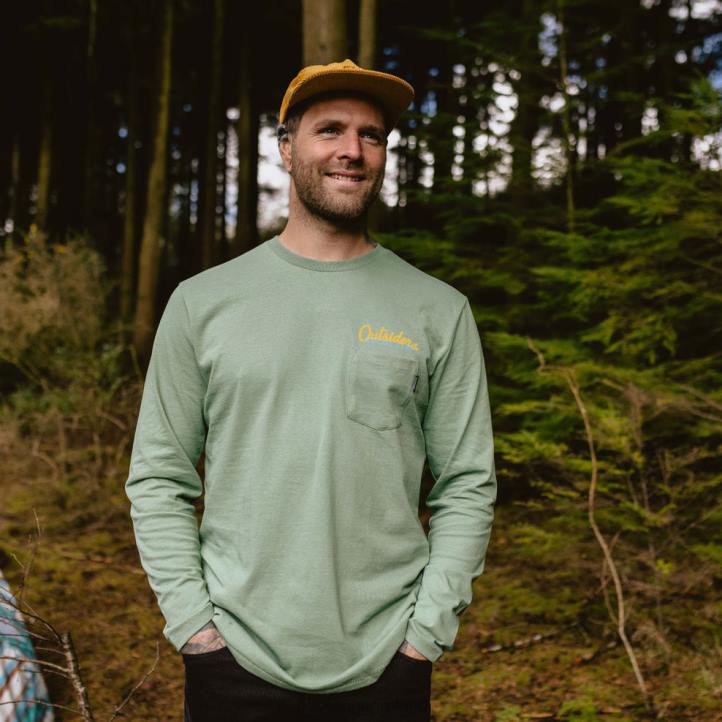 Clothing Passenger 22N8217 Social Club Recycled Cotton Ls T-Shirt Dark Ivy Men Ivy