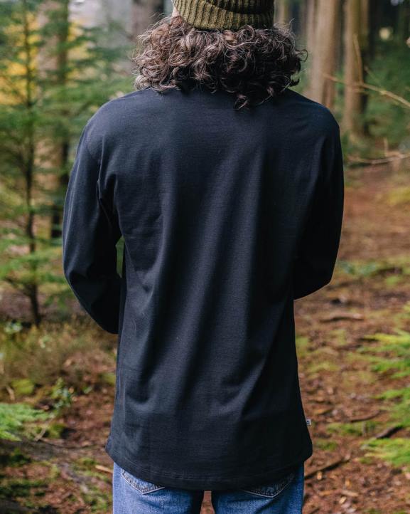 Clothing Passenger 22N8218 Heritage Recycled Cotton Ls T-Shirt Black Men Black