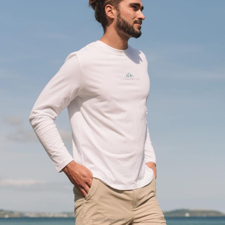 Clothing Passenger 22N8225 New Forest Recycled Ls T-Shirt White Men White