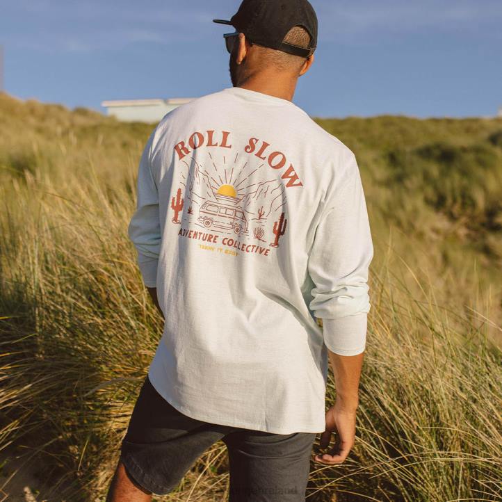 Clothing Passenger 22N8227 Roll Slow Recycled Cotton Ls T-Shirt Egret Men Egret