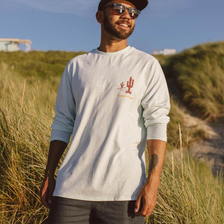 Clothing Passenger 22N8227 Roll Slow Recycled Cotton Ls T-Shirt Egret Men Egret