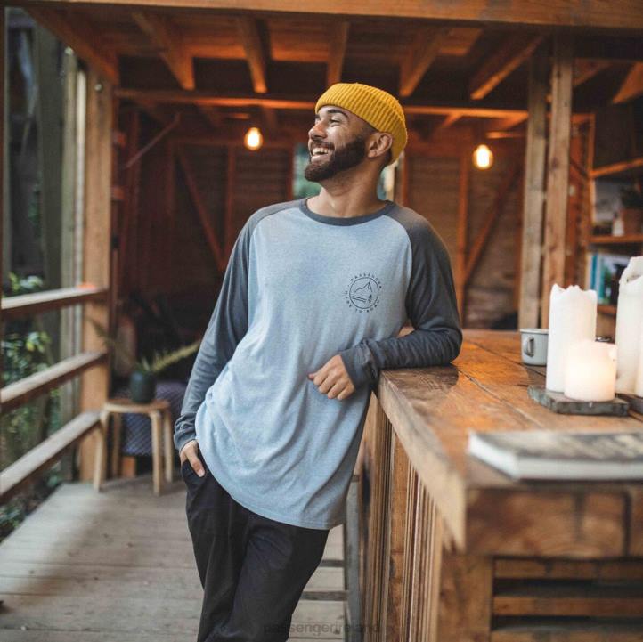 Clothing Passenger 22N8230 Glendale Hemp Ls T-Shirt Turbulence Grey Men Grey