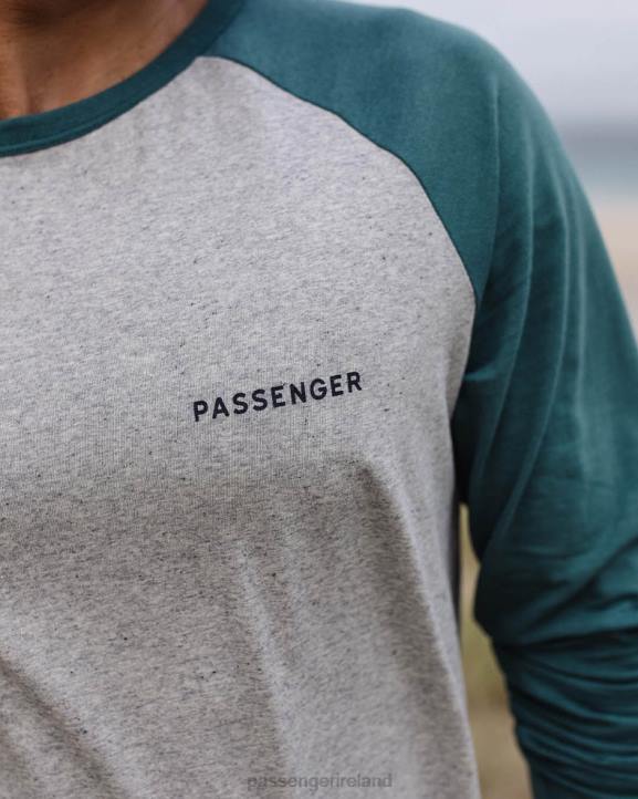 Clothing Passenger 22N8233 Made To Roam Recycled Cotton Ls T-Shirt Grey Marl Men Grey
