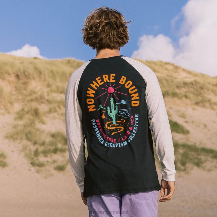 Clothing Passenger 22N8236 Land & Sea Recycled Cotton Ls T-Shirt Black Men Black