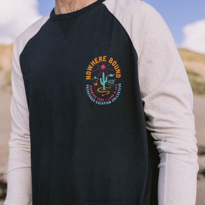 Clothing Passenger 22N8236 Land & Sea Recycled Cotton Ls T-Shirt Black Men Black