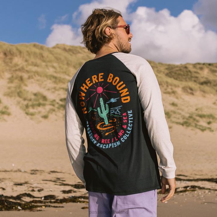 Clothing Passenger 22N8236 Land & Sea Recycled Cotton Ls T-Shirt Black Men Black