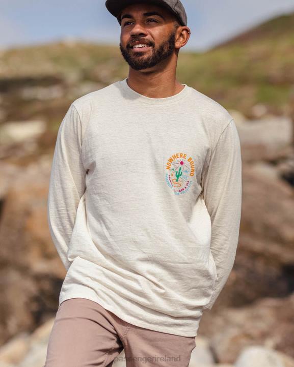 Clothing Passenger 22N8238 Land & Sea Recycled Ls T-Shirt Milky Marl Men Marl