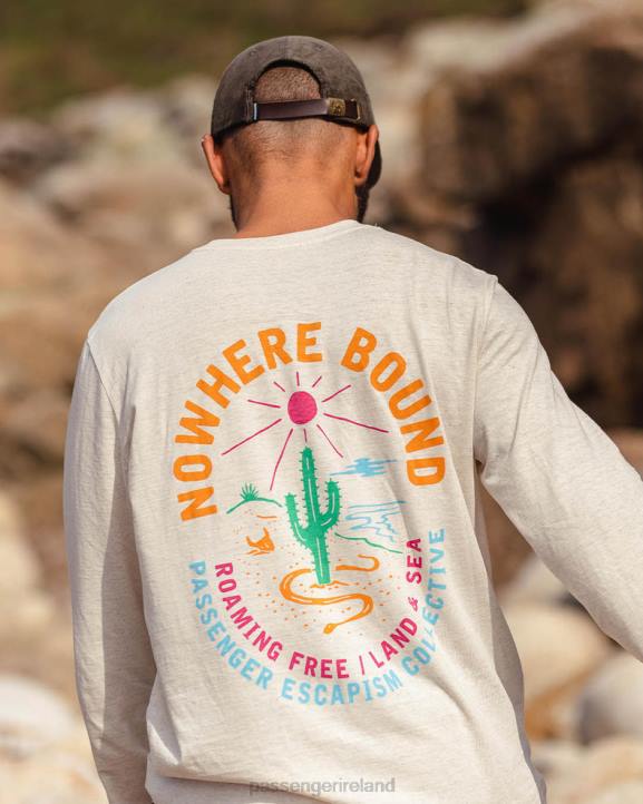 Clothing Passenger 22N8238 Land & Sea Recycled Ls T-Shirt Milky Marl Men Marl