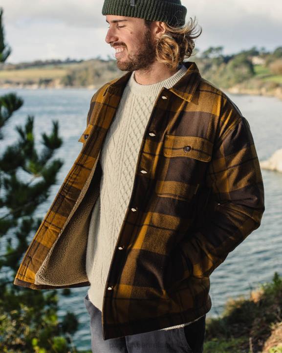 Clothing Passenger 22N8164 Freestyle Sherpa Lined Overshirt Tapenade Men Tapenade