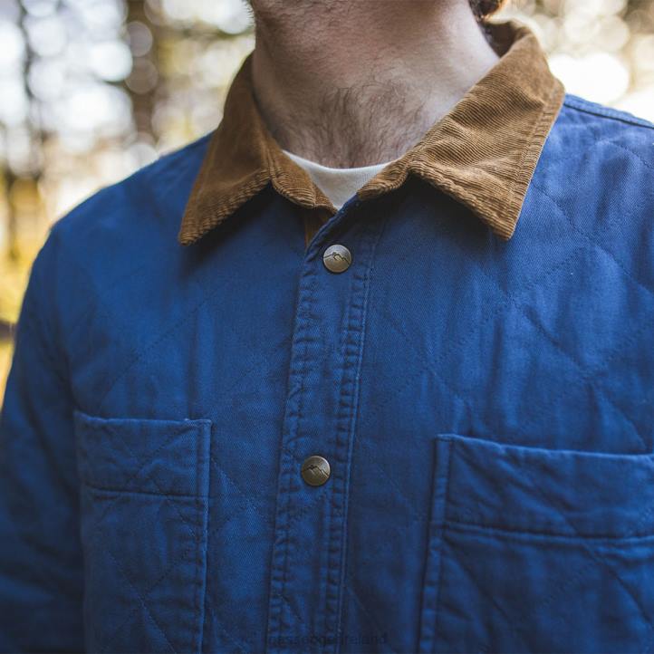 Clothing Passenger 22N8193 Fern Quilted Overshirt Ensign Blue Men Blue