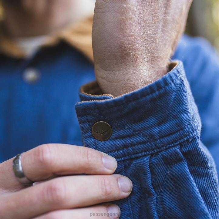 Clothing Passenger 22N8193 Fern Quilted Overshirt Ensign Blue Men Blue