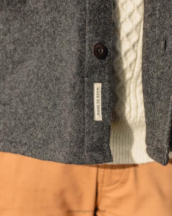 Clothing Passenger 22N8253 Barren Overshirt Grey Marl Men Grey