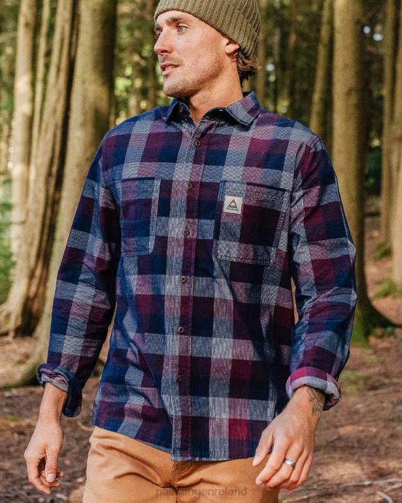 Clothing Passenger 22N8250 Backcountry Cord Check Shirt Rich Navy Men Navy
