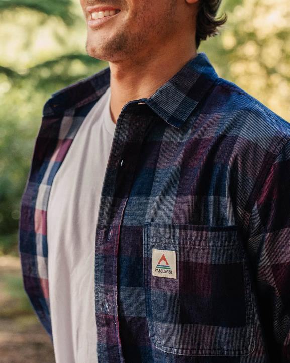 Clothing Passenger 22N8250 Backcountry Cord Check Shirt Rich Navy Men Navy