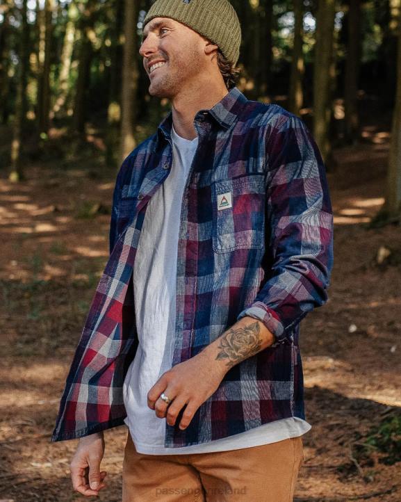 Clothing Passenger 22N8250 Backcountry Cord Check Shirt Rich Navy Men Navy