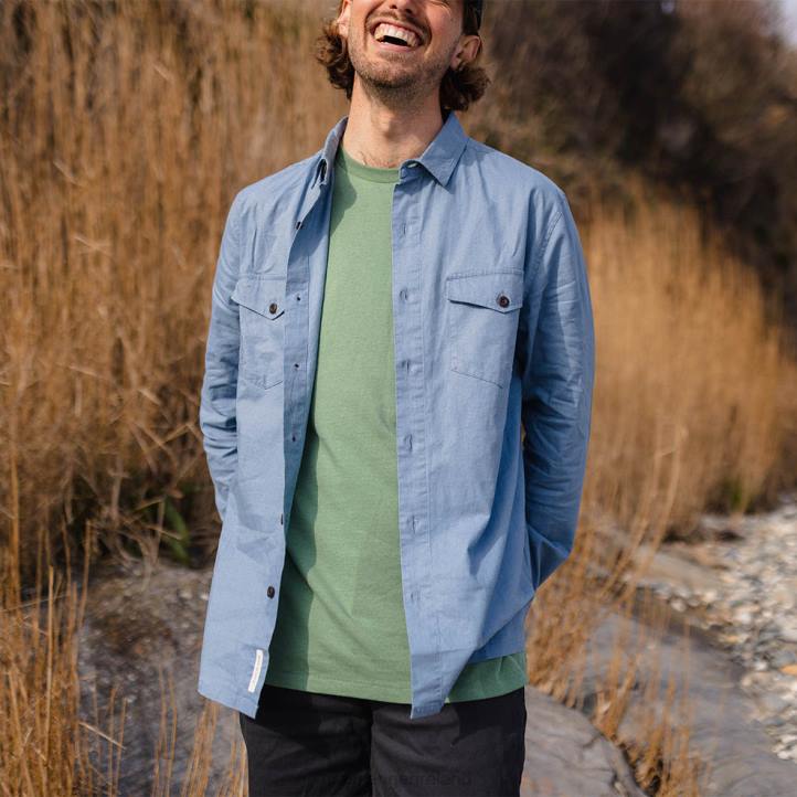 Clothing Passenger 22N8260 Venture Hemp Shirt Blue Shadow Men Blue