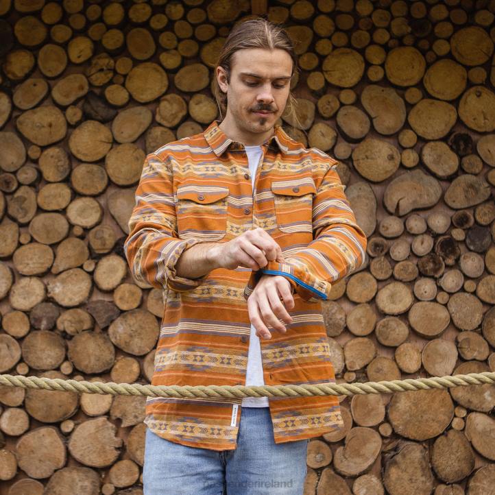 Clothing Passenger 22N8270 Cabin Jacquard Organic Cotton Shirt Glazed Ginger Pattern Men Glazed