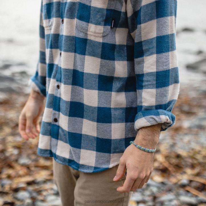 Clothing Passenger 22N8272 Seek Shirt Off White/Navy Men Navy