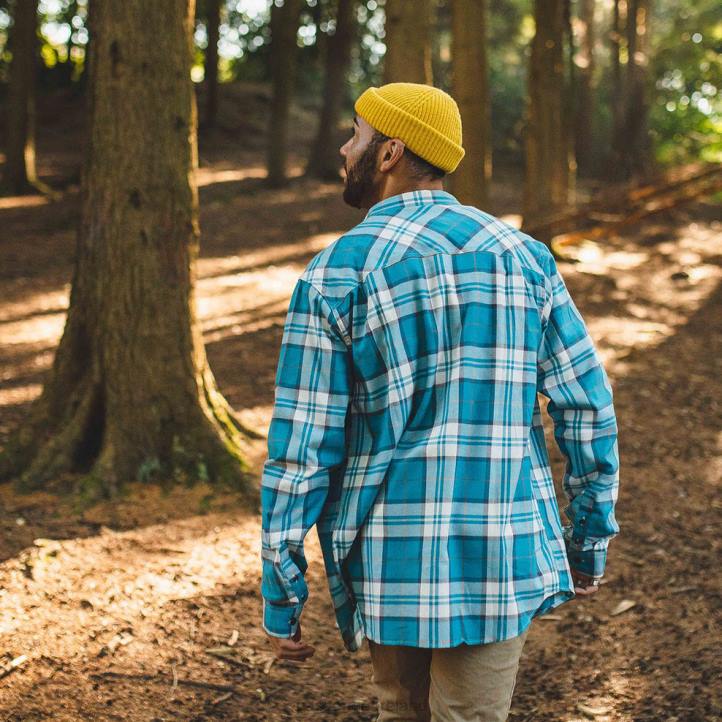 Clothing Passenger 22N8273 Falls Organic Cotton Shirt Birch Check Men Birch