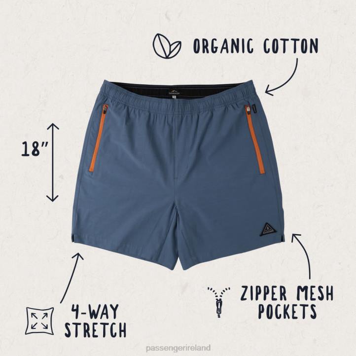 Clothing Passenger 22N8279 Traveller Organic All Purpose Short Stone Blue Men Blue