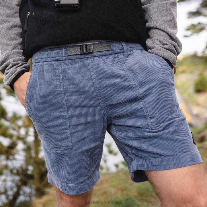 Clothing Passenger 22N8280 Topanga Recycled Cord Shorts Stone Blue Men Blue