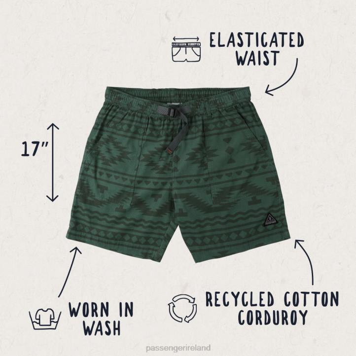Clothing Passenger 22N8287 Topanga Recycled Cord Shorts Dark Ivy Adrift Men Ivy