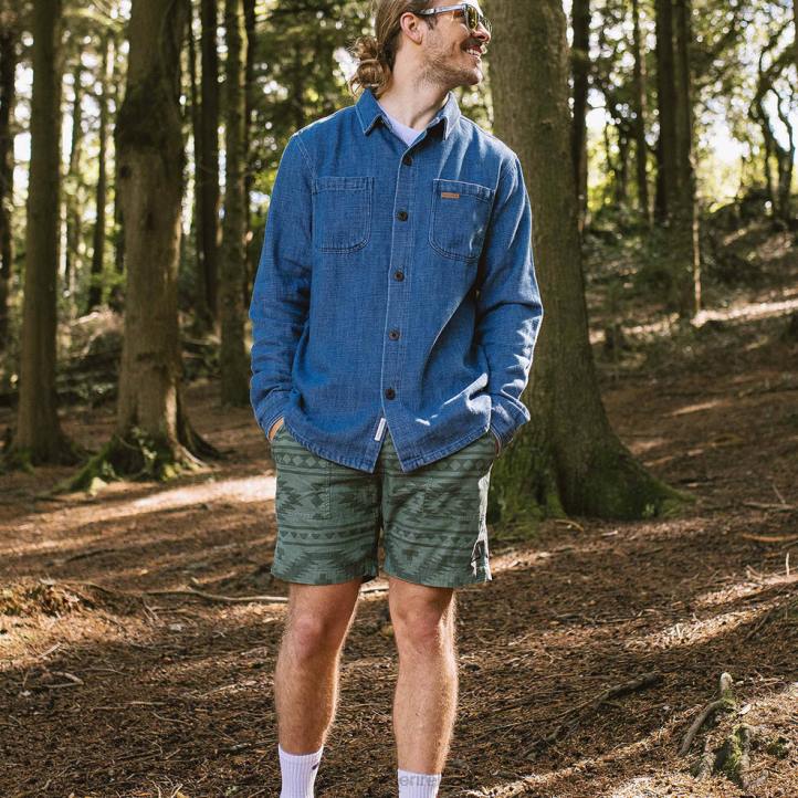 Clothing Passenger 22N8287 Topanga Recycled Cord Shorts Dark Ivy Adrift Men Ivy