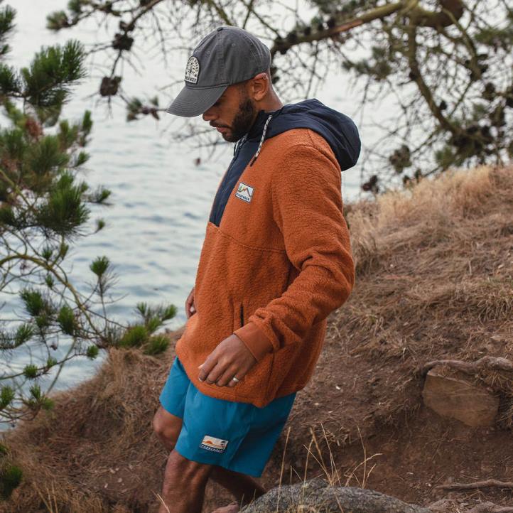 Clothing Passenger 22N8293 Ponoma Recycled All Purpose Swim Short Blue Coral Men Blue