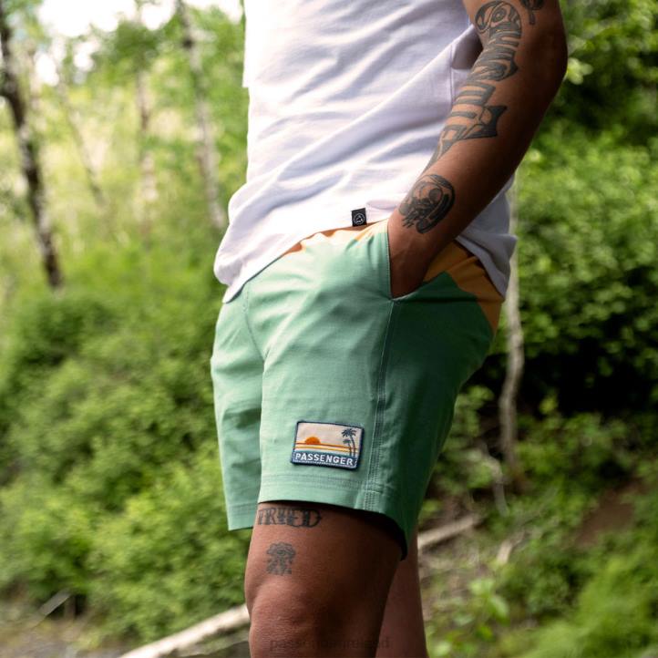 Clothing Passenger 22N8310 Baja All Purpose Swim Short Blue Ash/Yellow/Green Men Blue