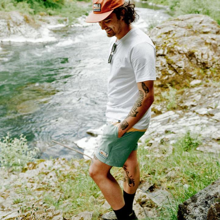 Clothing Passenger 22N8310 Baja All Purpose Swim Short Blue Ash/Yellow/Green Men Blue