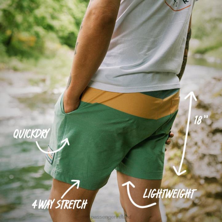 Clothing Passenger 22N8310 Baja All Purpose Swim Short Blue Ash/Yellow/Green Men Blue