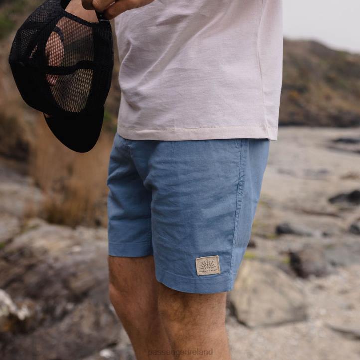 Clothing Passenger 22N8311 Drifter Hemp Walk Short Blue Shadow Men Blue