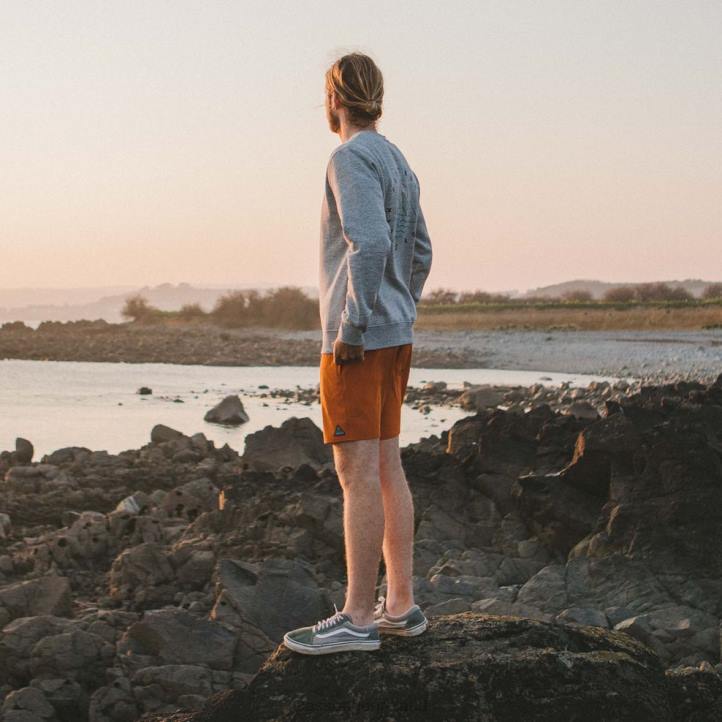 Clothing Passenger 22N8315 Ventura Recycled Swim Shorts Sunset Orange Men Orange