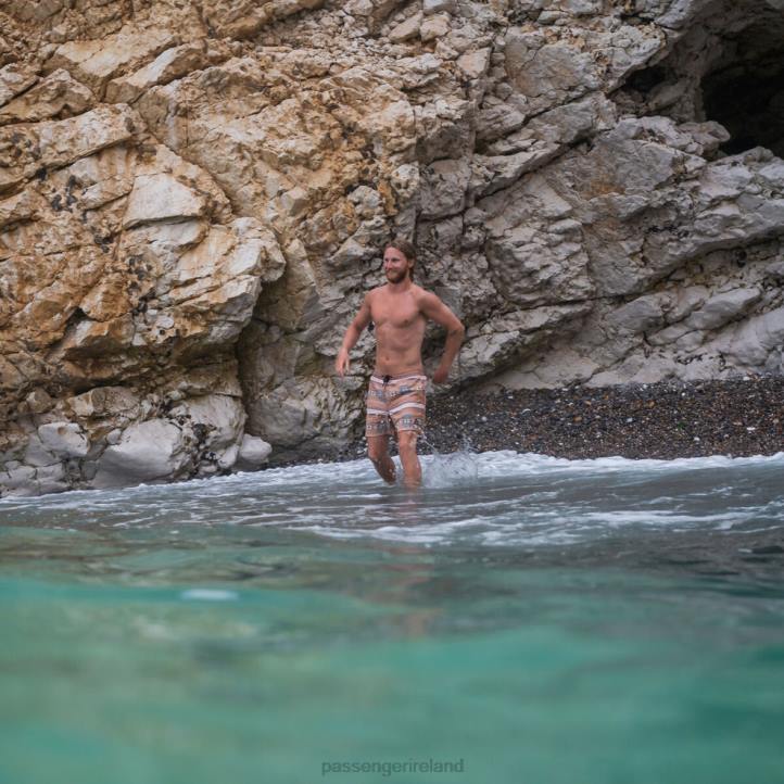 Clothing Passenger 22N8318 Ponoma Organic All Purpose Swim Short Glazed Ginger Pattern Men Glazed