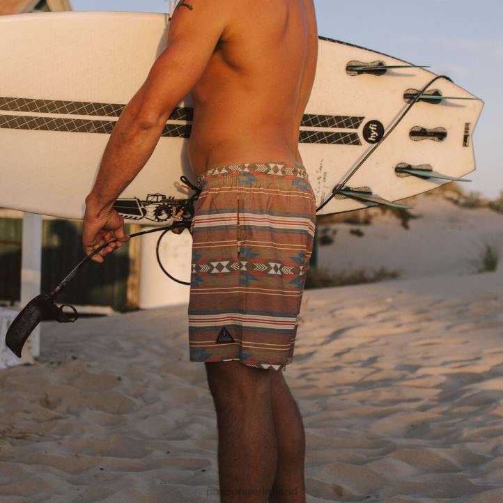 Clothing Passenger 22N8318 Ponoma Organic All Purpose Swim Short Glazed Ginger Pattern Men Glazed