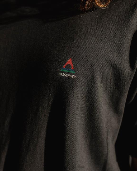 Clothing Passenger 22N8343 Classic Logo Recycled Cotton T-Shirt Black Men Black