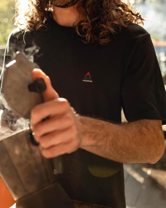 Clothing Passenger 22N8343 Classic Logo Recycled Cotton T-Shirt Black Men Black