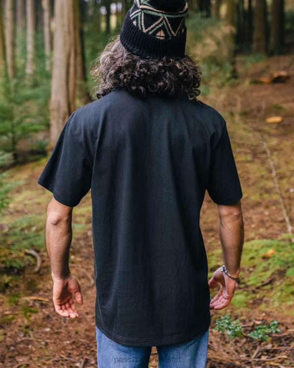 Clothing Passenger 22N8352 Heritage Recycled Cotton Pocket T-Shirt Black Men Black