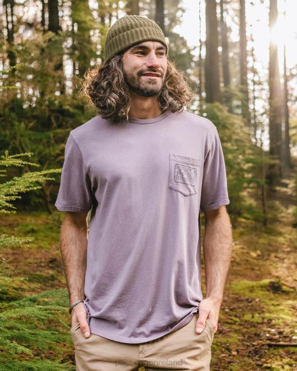 Clothing Passenger 22N8355 Nowhere Bound Pocket T-Shirt Dusty Lilac Men Lilac