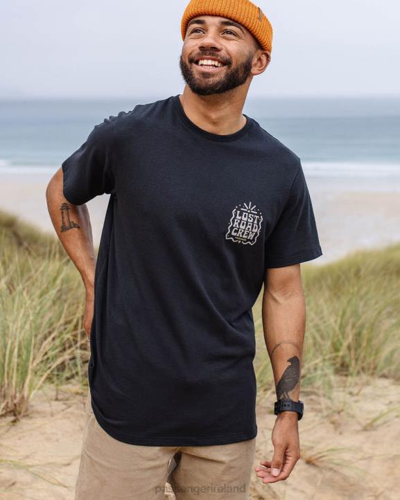 Clothing Passenger 22N8359 Lost Road Recycled Cotton T-Shirt Black Men Black