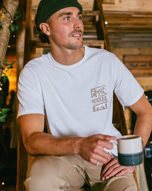 Clothing Passenger 22N8361 Nature Recycled Cotton T-Shirt White Men White