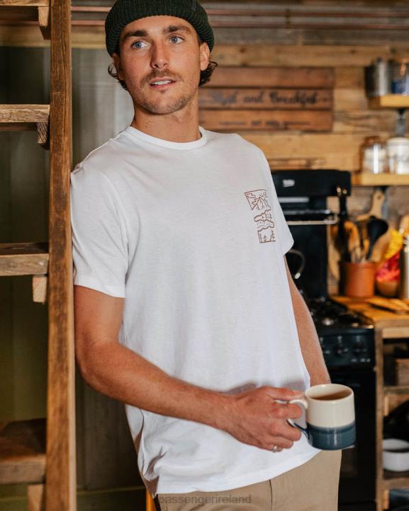 Clothing Passenger 22N8361 Nature Recycled Cotton T-Shirt White Men White